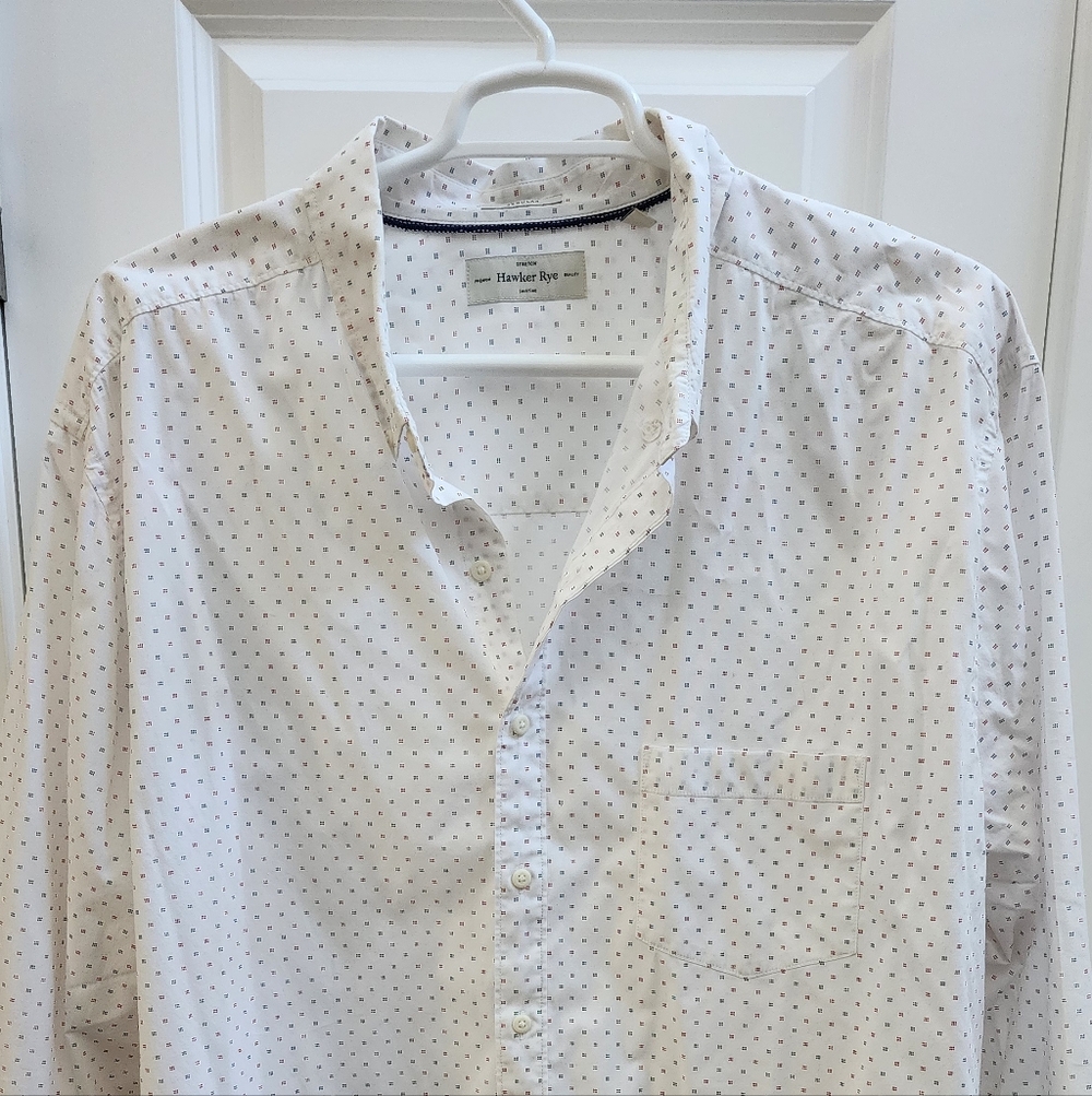 Hawker Rye White Polka Dot Casual Men's Shirt